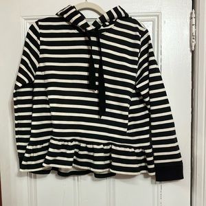 EUC Kate Spade Broome Street ruffle hoody size medium